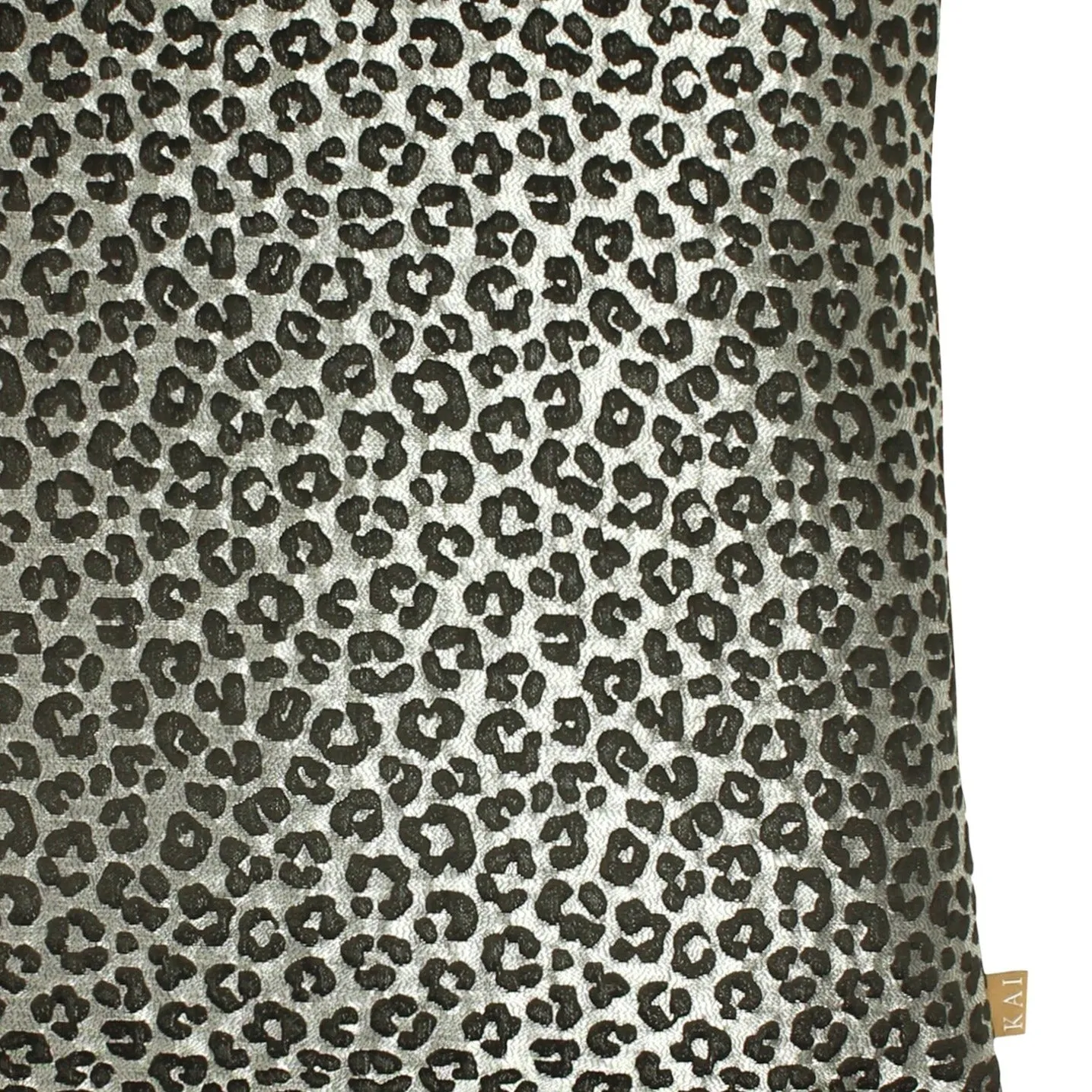Leopard Jacquard Cushion | Ebony | 50x50cm