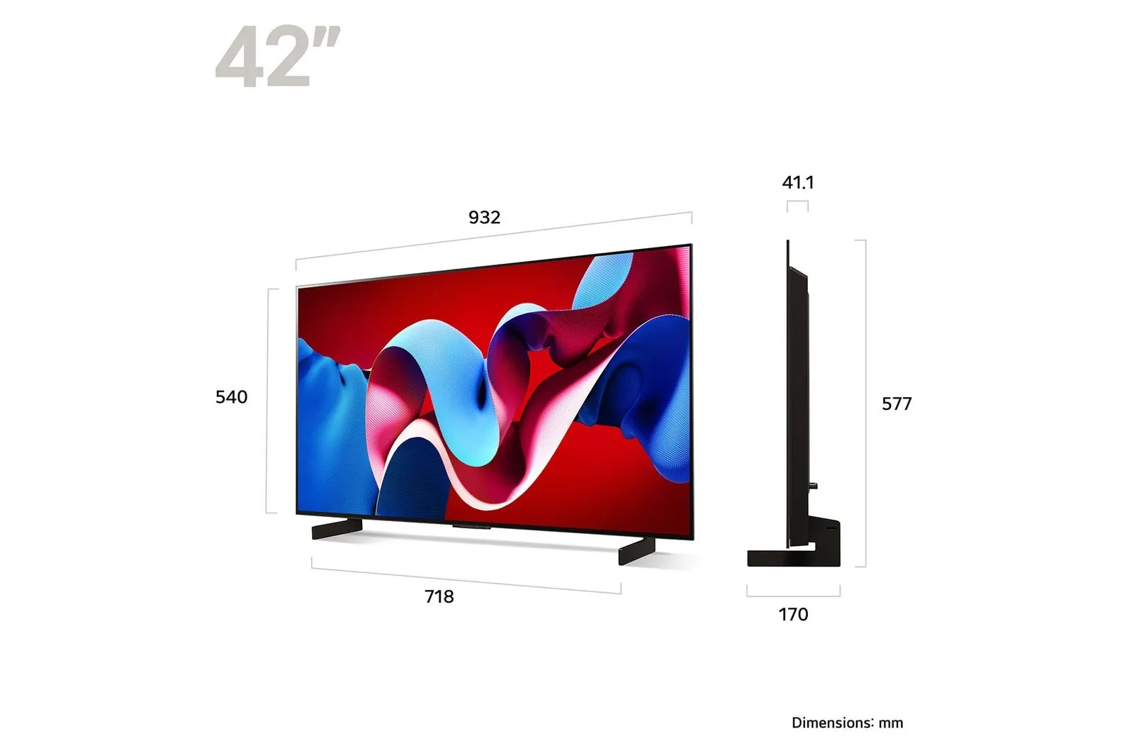 LG 42 Inch C4 OLED TV | OLED42C44LA.AEK