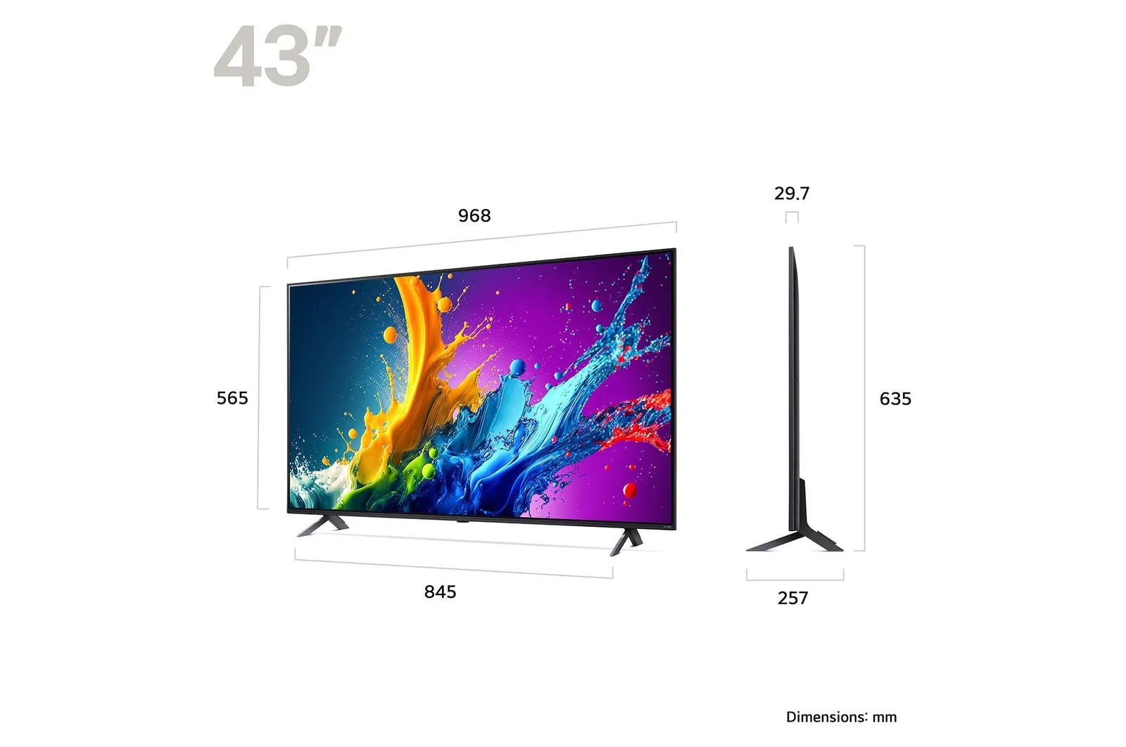 LG 43 Inch QNED80 QNED TV | 43QNED80T6A.AEK