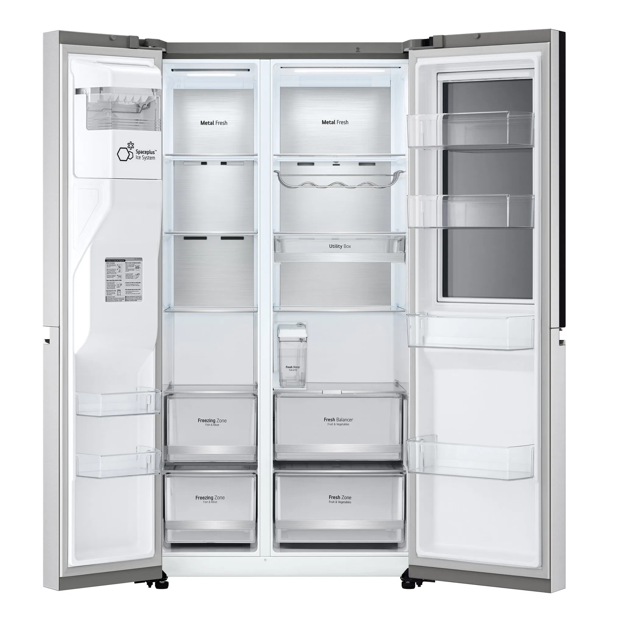 LG InstaView™ ThinQ™ GSXV91BSAE American Fridge Freezer
