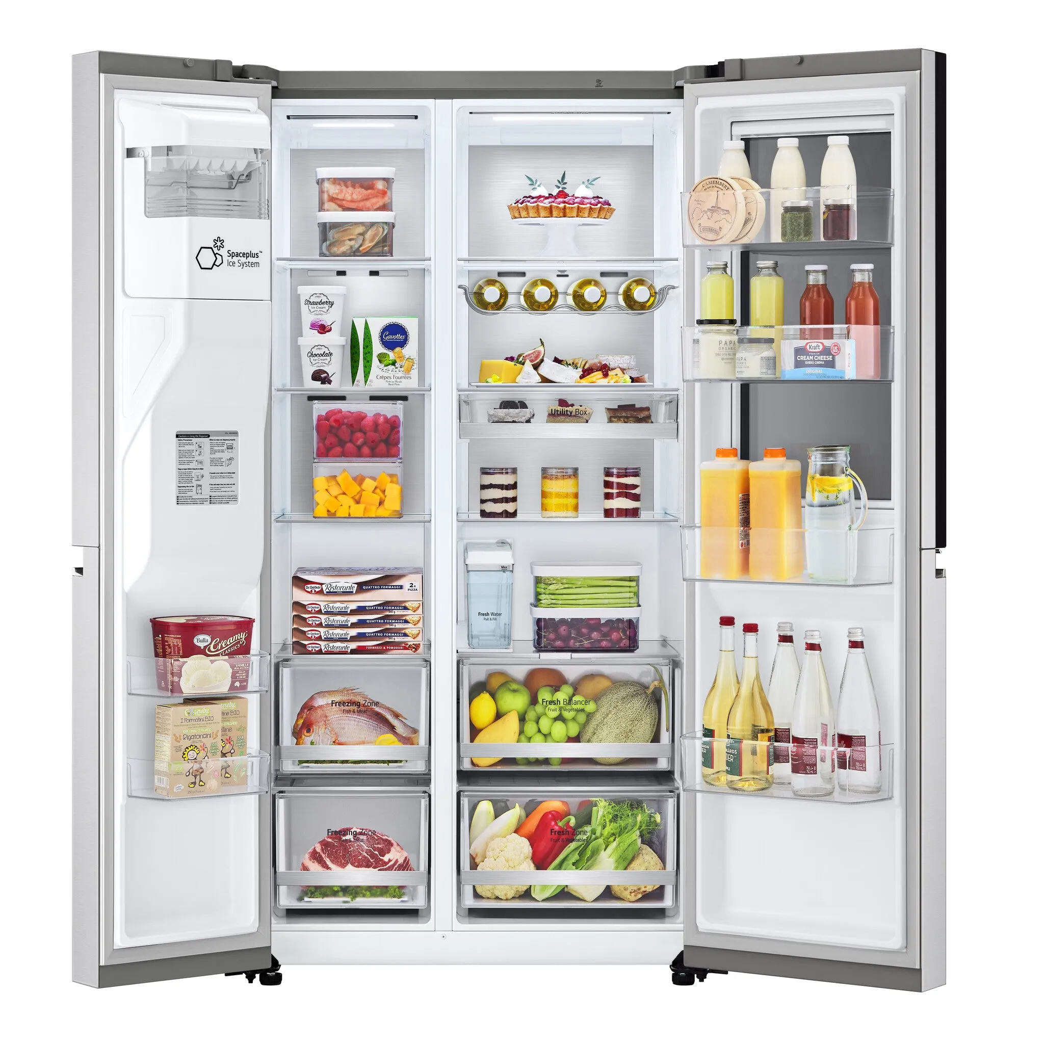 LG InstaView™ ThinQ™ GSXV91BSAE American Fridge Freezer