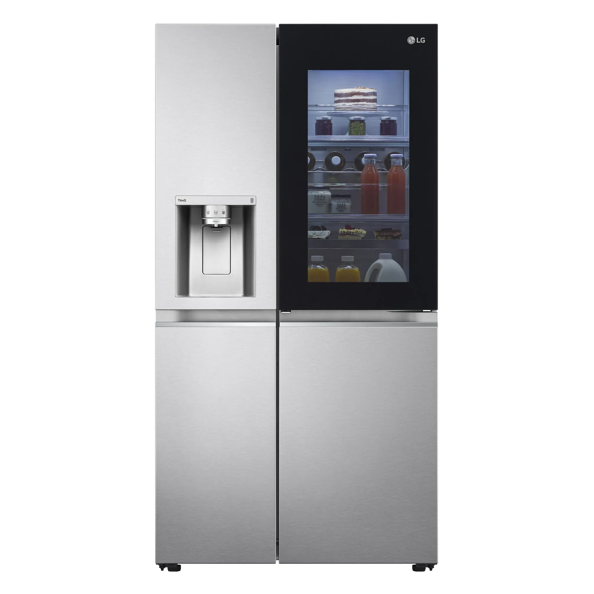 LG InstaView™ ThinQ™ GSXV91BSAE American Fridge Freezer