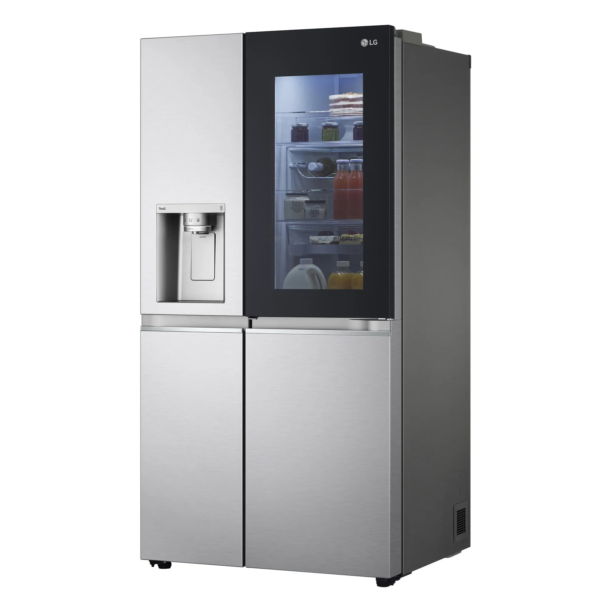LG InstaView™ ThinQ™ GSXV91BSAE American Fridge Freezer
