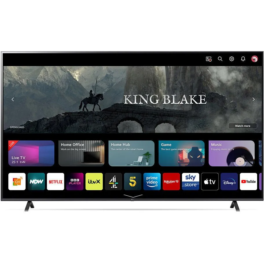 LG UR78 86" 4K UHD LED Smart TV - Black | 86UR78006LB.AEK