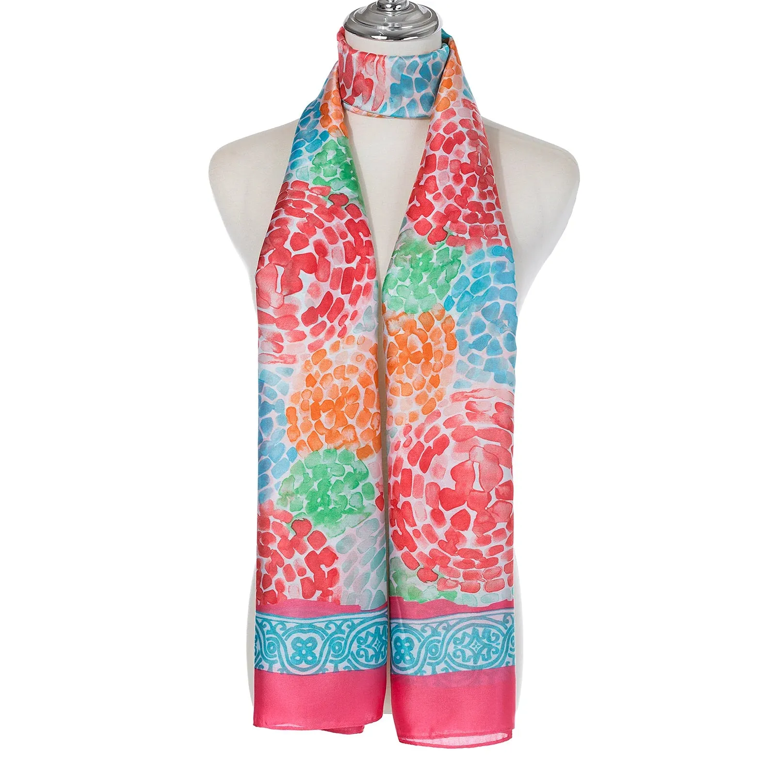 Lightweight Paint Print Scarf | Multicolour