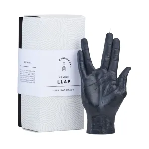 Live Long and Prosper Hand Gesture Candle | Black