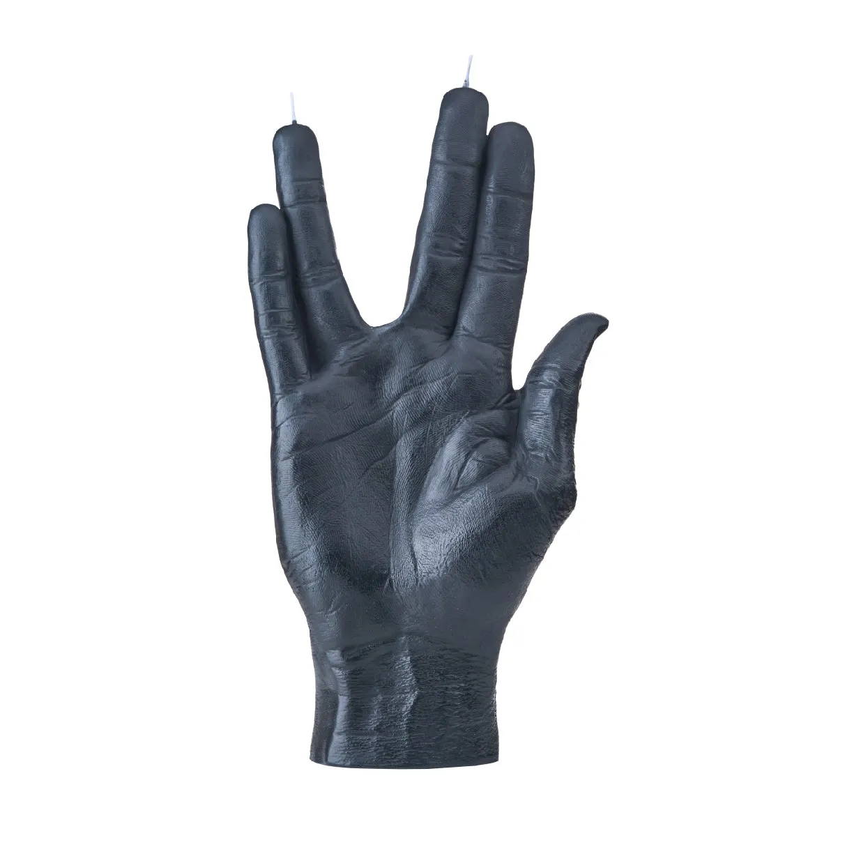 Live Long and Prosper Hand Gesture Candle | Black