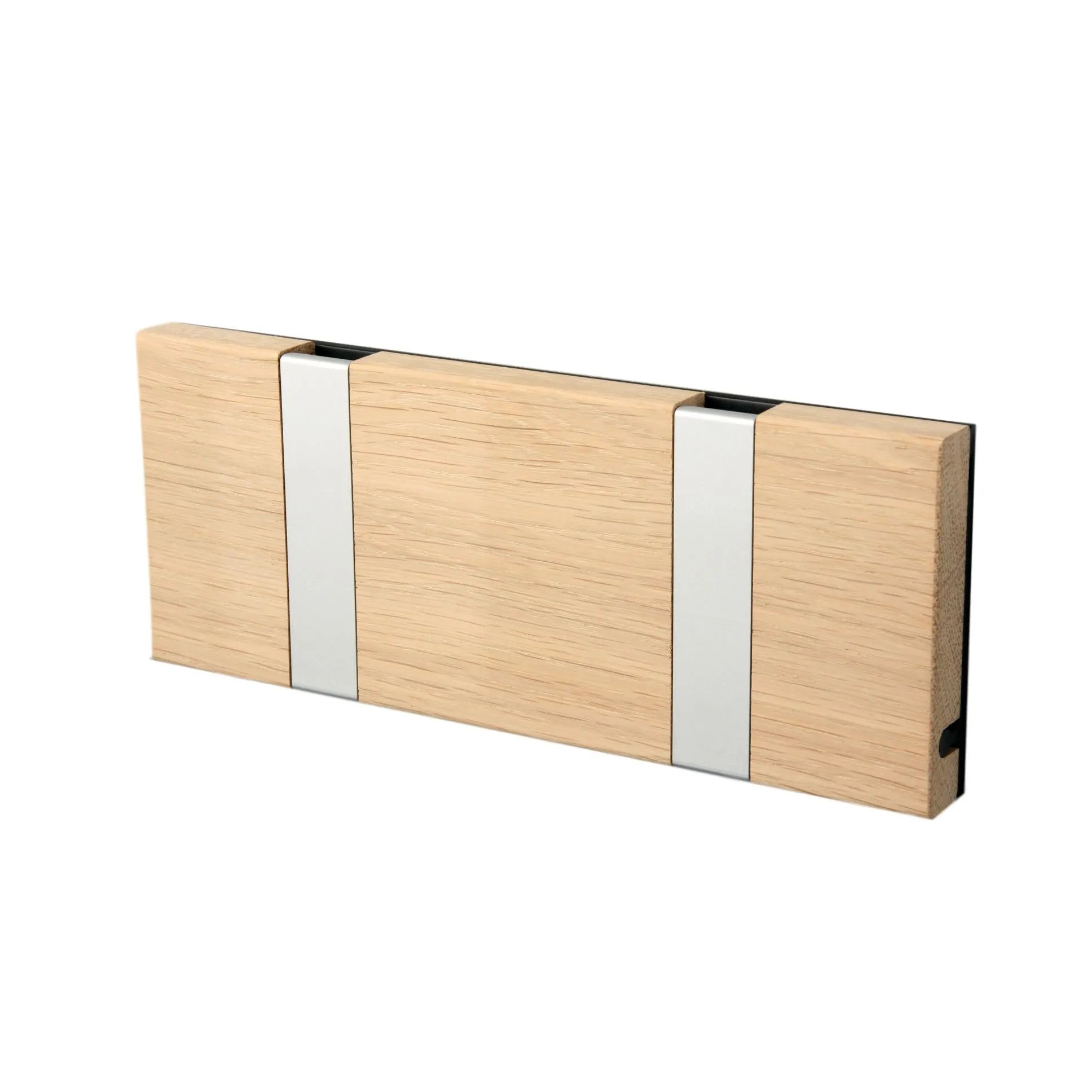 Loca Knax Horizontal Coat Rack 2 Hooks, Oak Limed/Grey