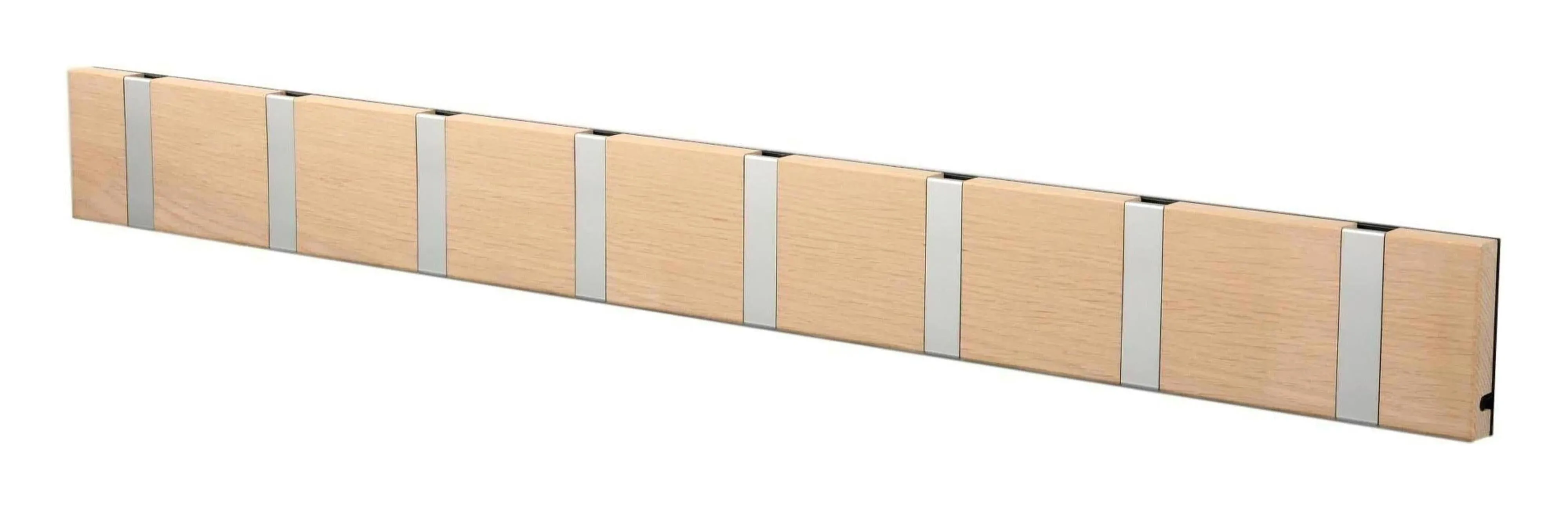 Loca Knax Horizontal Coat Rack 8 Hooks, Oak Limed/Grey