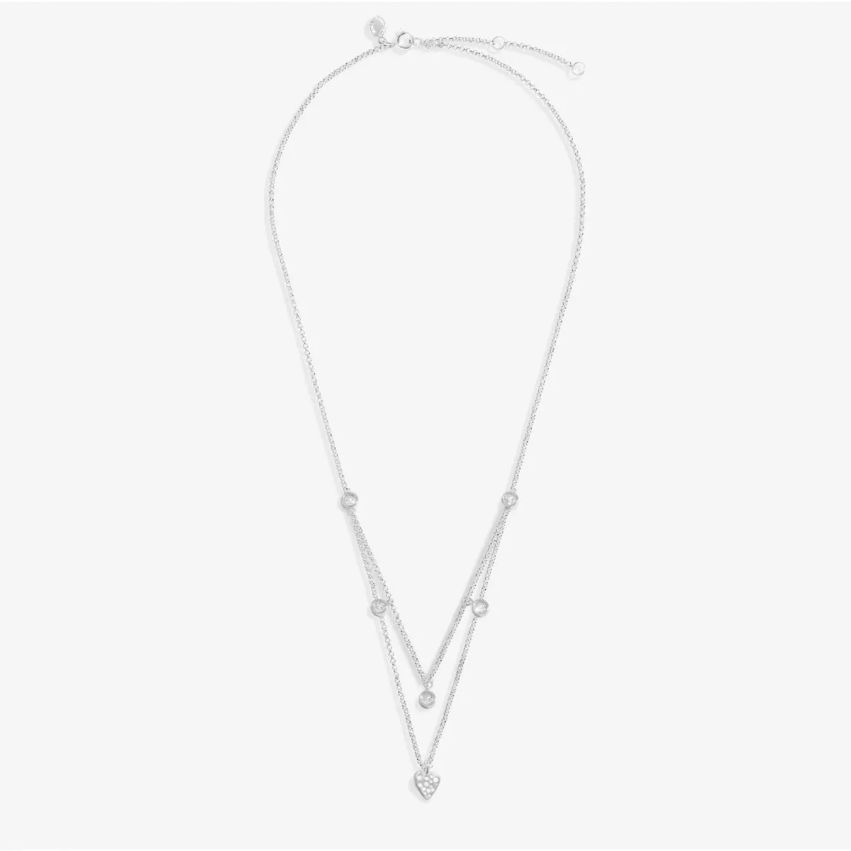 Lumia Hammered Heart Necklace | Silver Plated