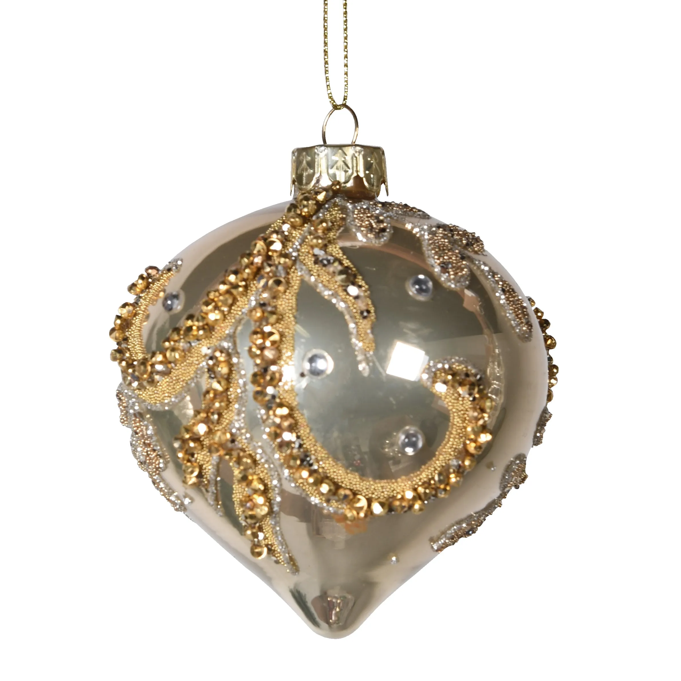 Luxe Beaded Bauble | Gold