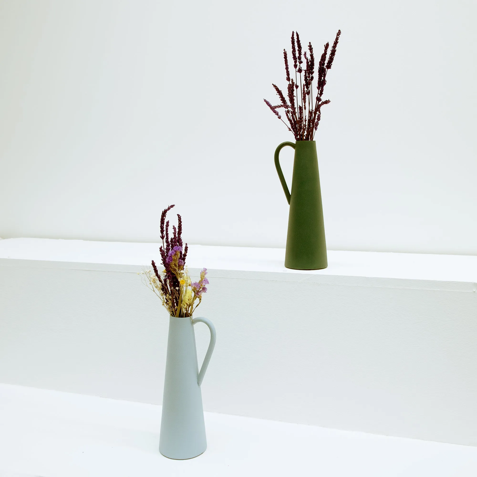 Luxe Collection Metal Vase | Light Blue | 24.5cm