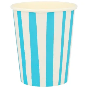 Meri Meri Stripe Blue Cups 8 stk