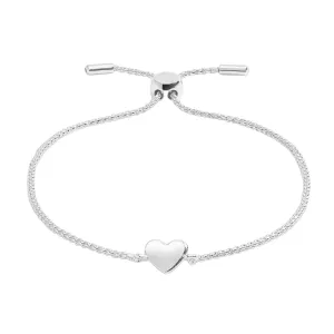 Mini Charms Heart Bracelet | Silver Plated