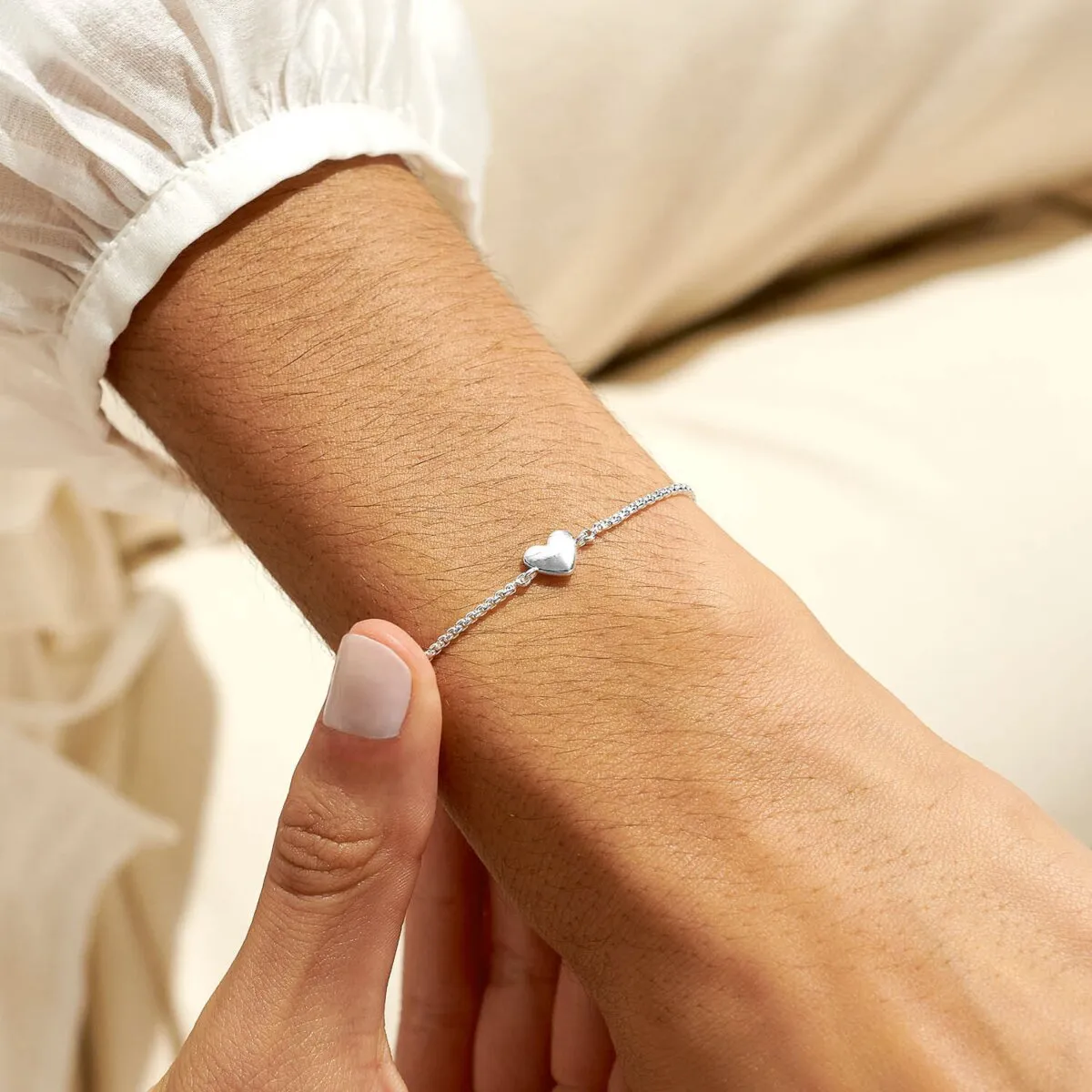 Mini Charms Heart Bracelet | Silver Plated