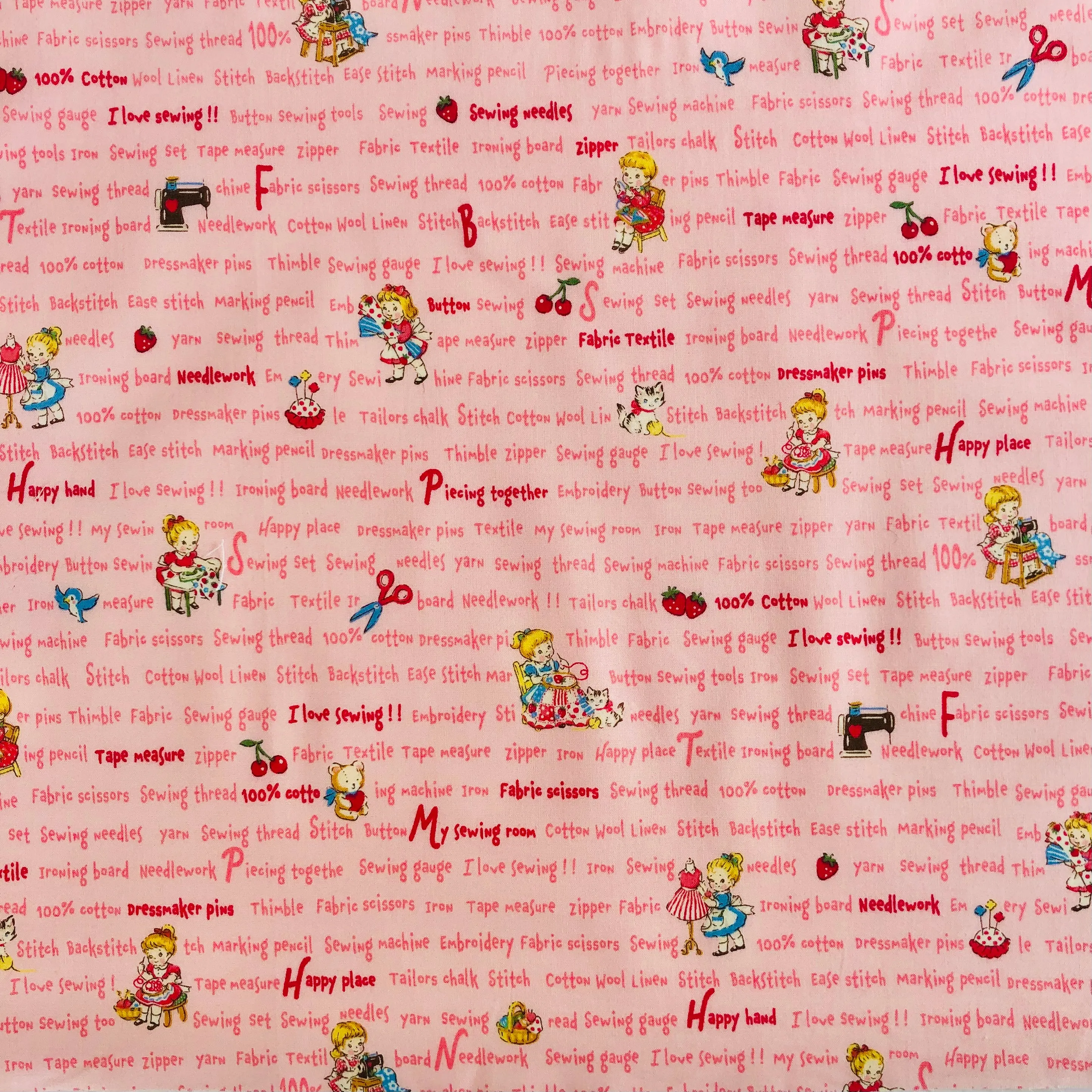 Mini Run Run Girls - Pink - Atsuko Matsuyama - 30's Collection - Yuwa