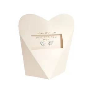 Mother's Day From the Heart Gift Box | 'Just For You Mum' Earrings | Silver Plated