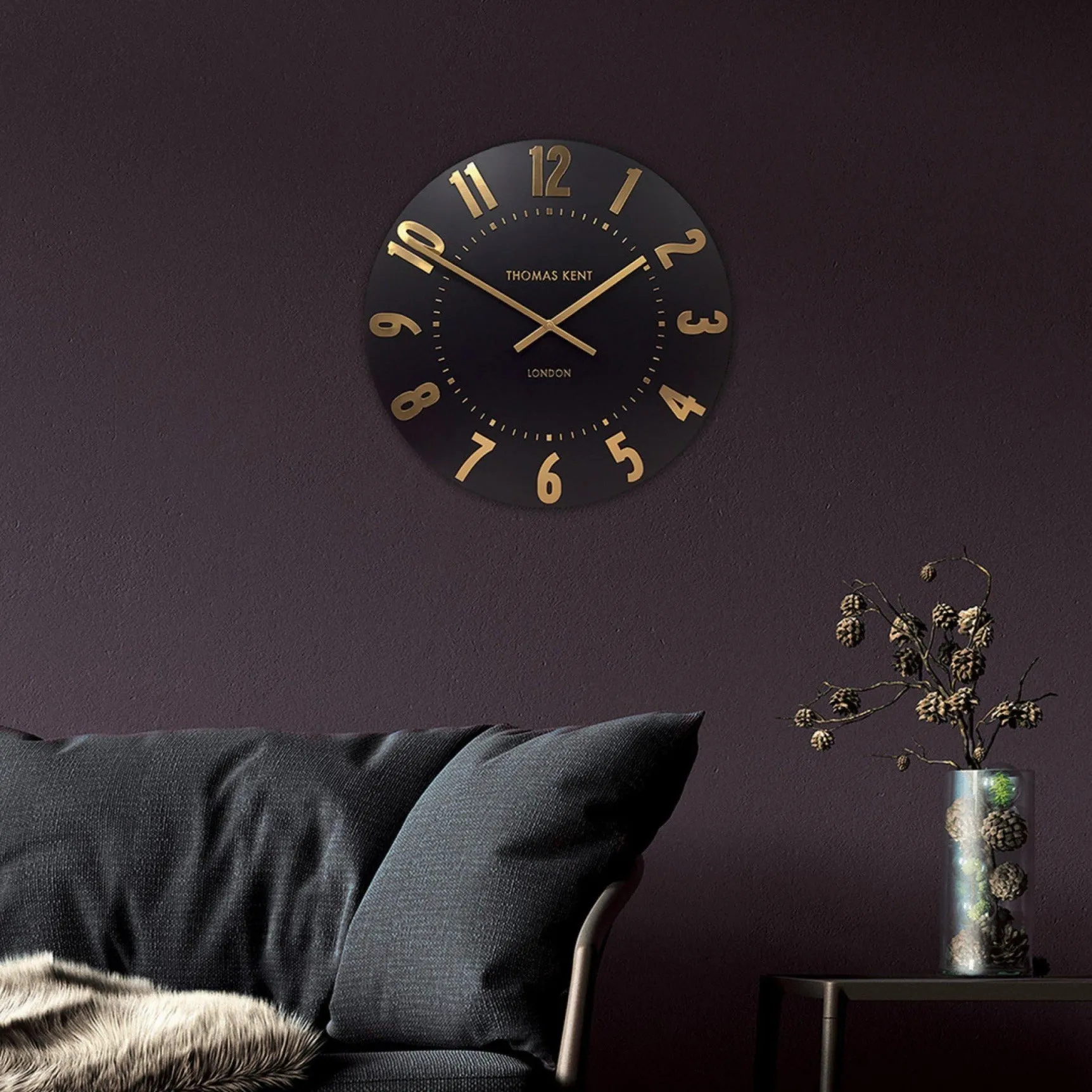 Mulberry Wall Clock | Onyx | 20"