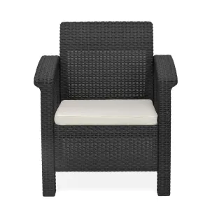 Nilkamal Single Seater Outdoor Sofa Charcoal
