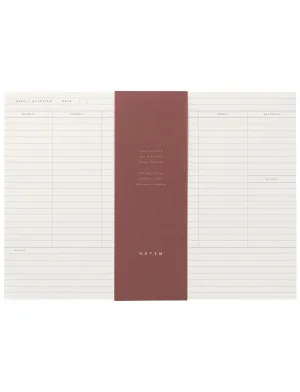 Notem Studio Milo Weekly Planner Notepad