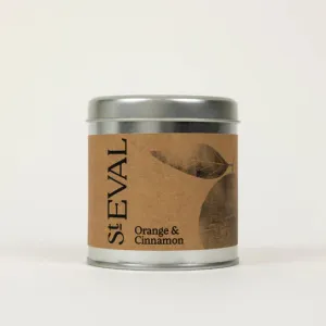 Orange & Cinnamon Scented Tin Candle