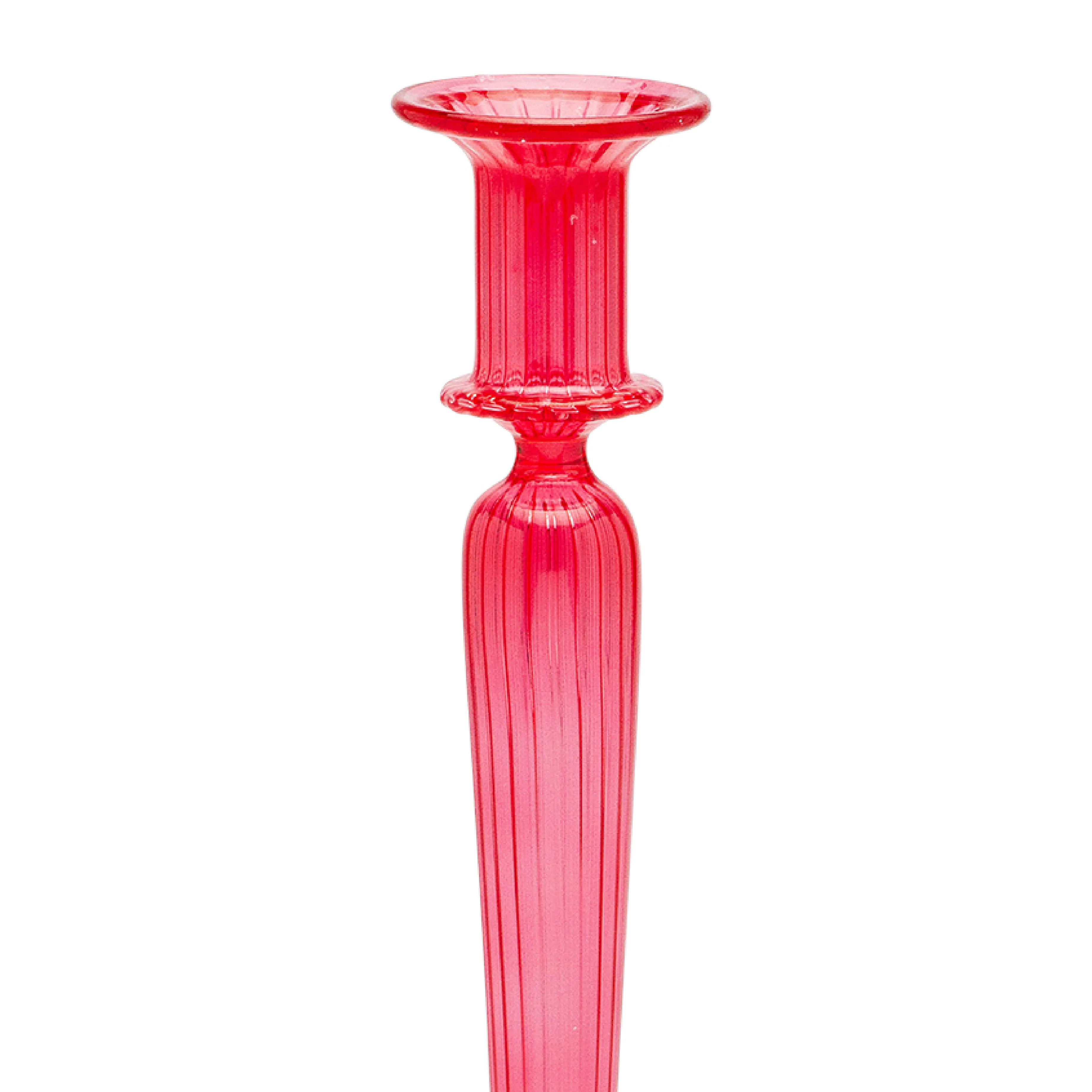 Peony Taper Candle Holder | Pink | 33.5cm