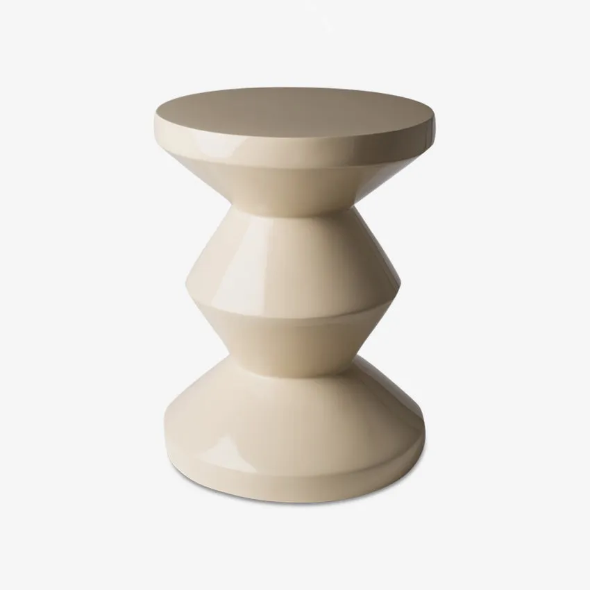 Polspotten | Beige Zig Zag Stool