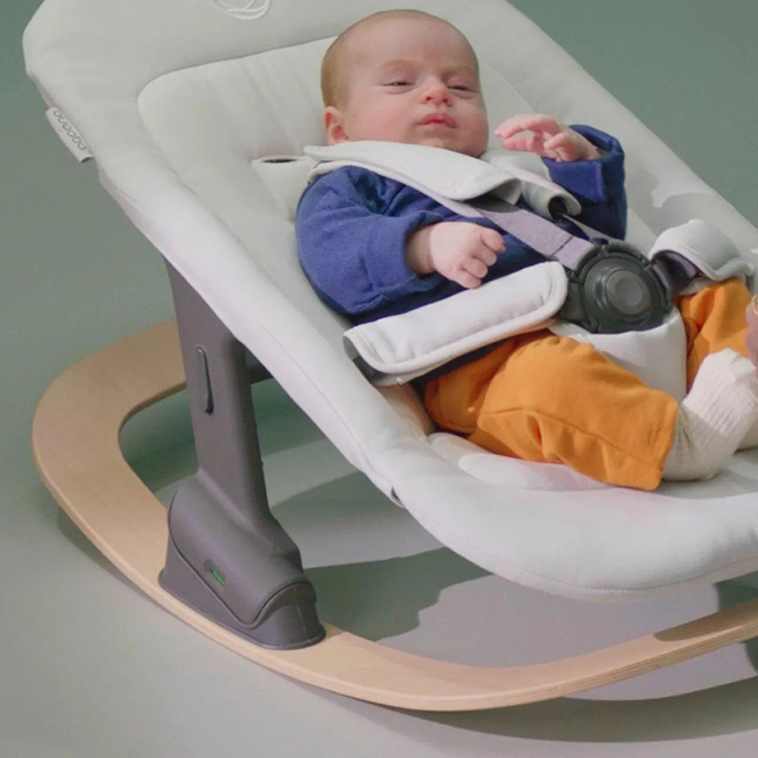 [Preloved] - Bugaboo Giraffe Highchair Rocker Frame - Neutral Wood