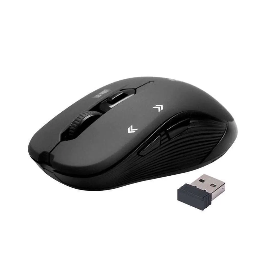 Promate 1600dpi Ergonomic Contoured Wireless Mouse Black