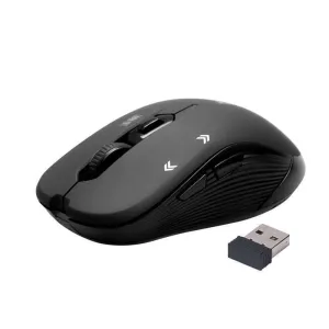 Promate 1600dpi Ergonomic Contoured Wireless Mouse Black