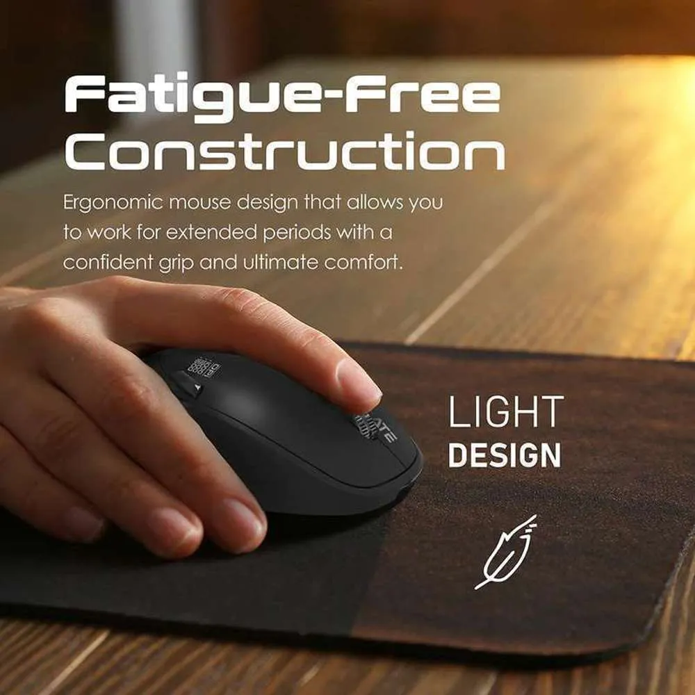 Promate 3200dpi Silent Key Wireless Optical Mouse Black