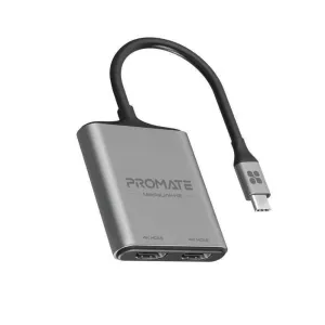 Promate 4K 60Hz USB-C to Dual HDMI Adapter