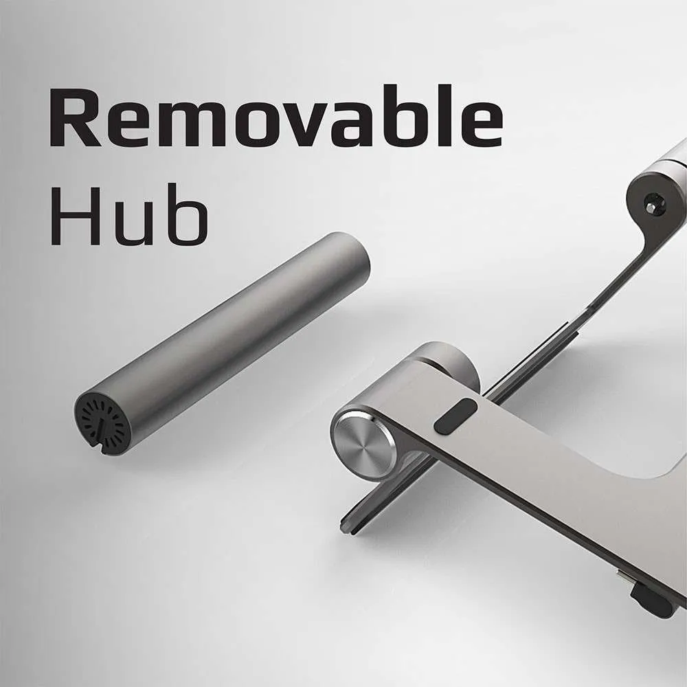 Promate Laptop Stand Removable USB-C Hub 4K HDMI RJ45