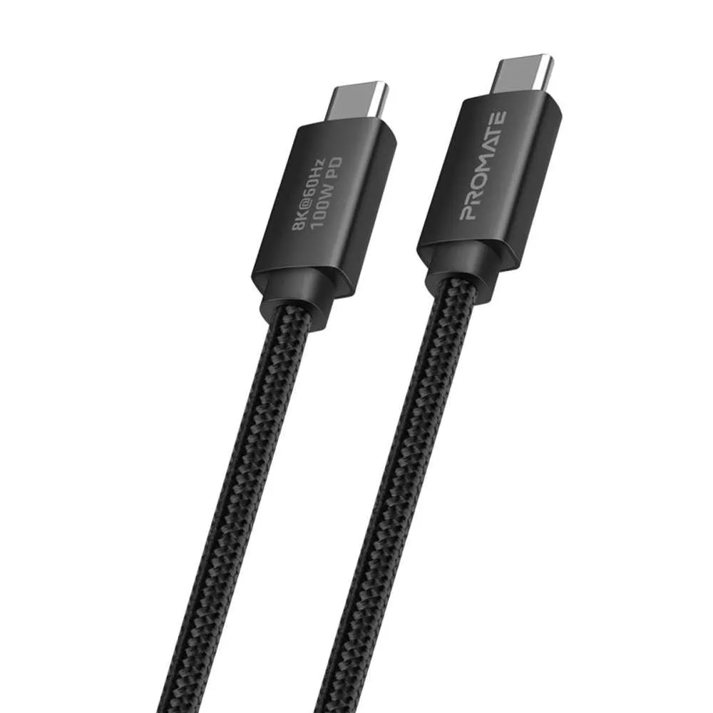Promate PrimeLink-C40 USB-C to USB-C Data & Charge Cable 2M Black