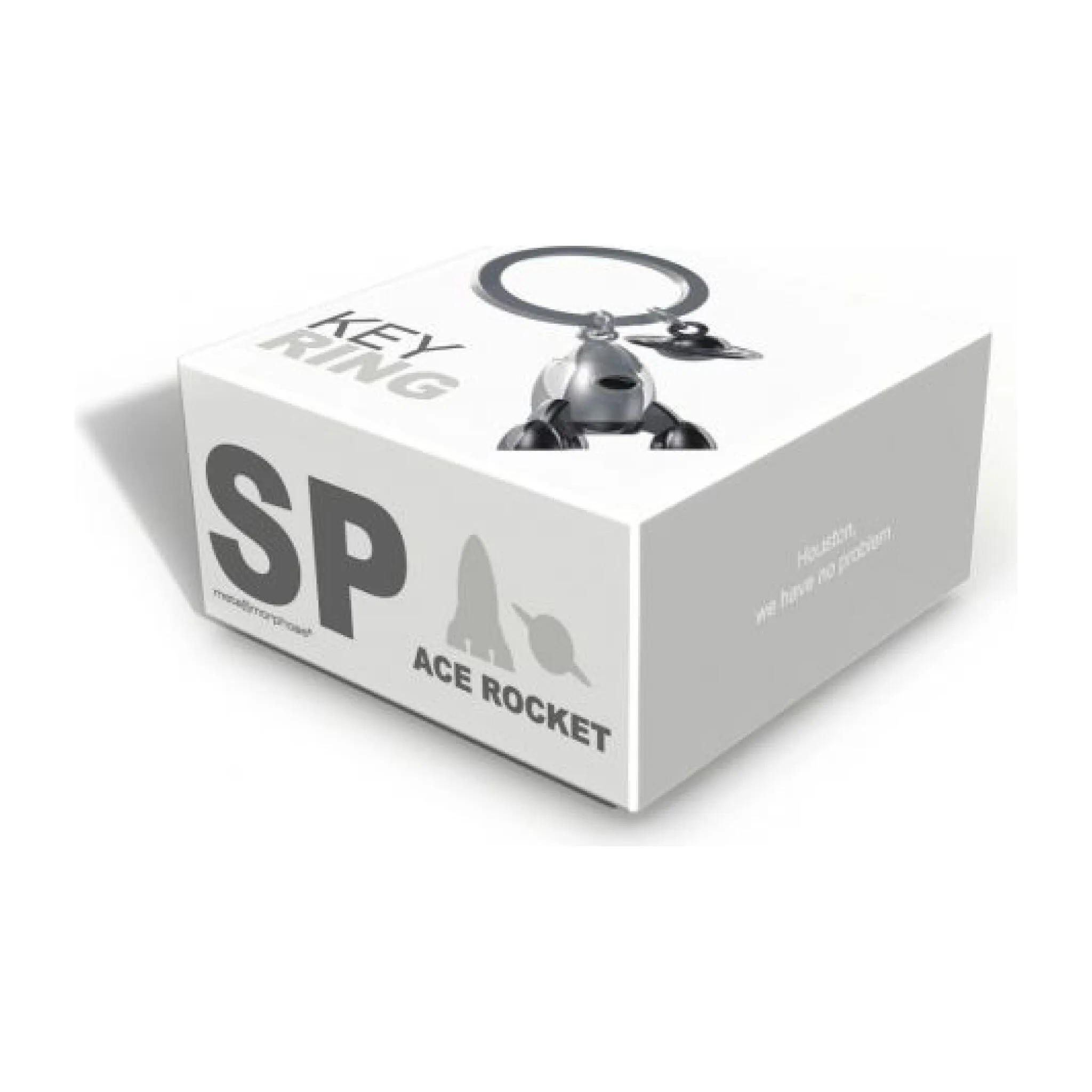 Rocket Keyring | Silver & Grey