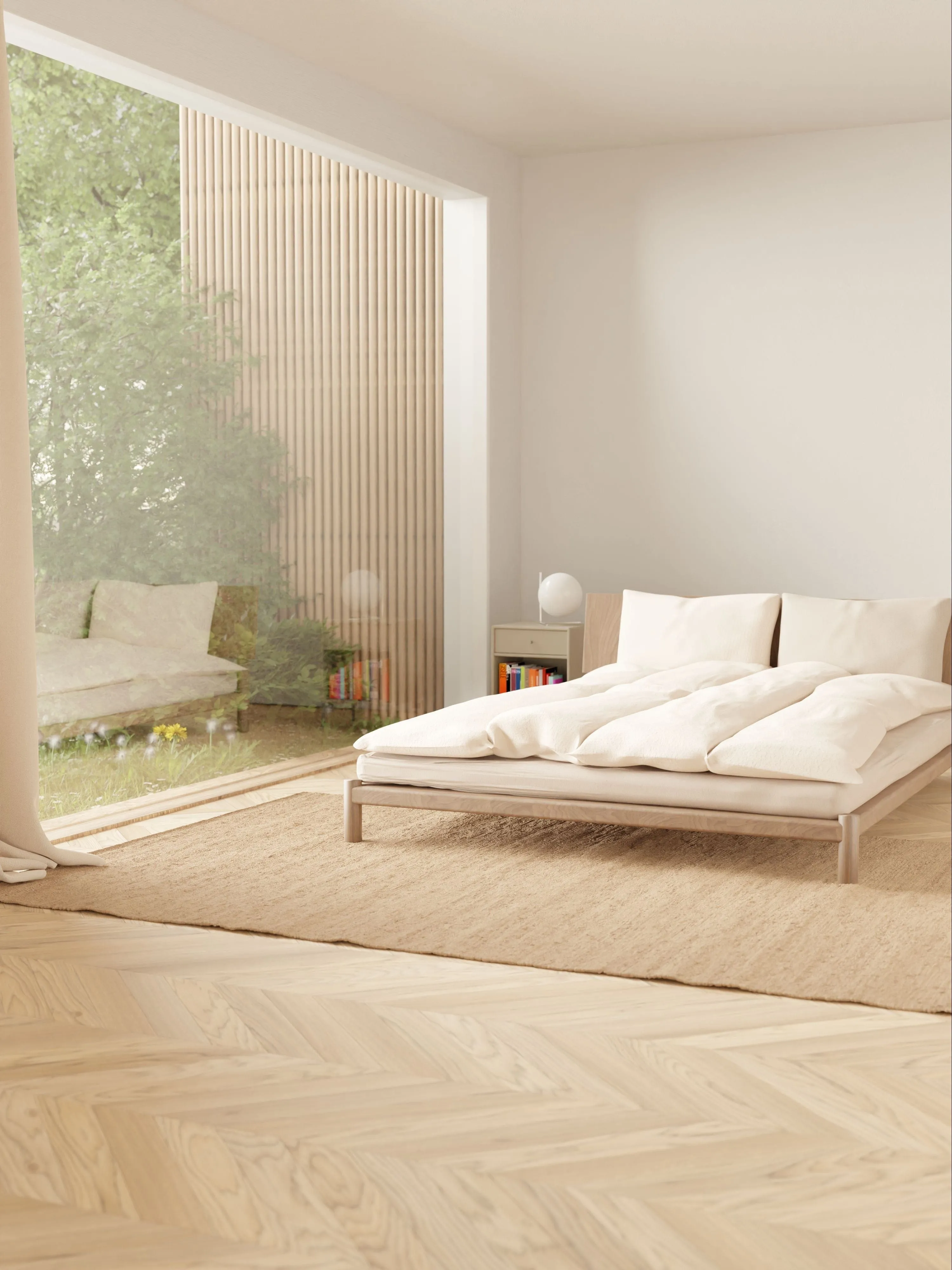 Rug Solid Cotton Rug 65 X 135 Cm, Nougat