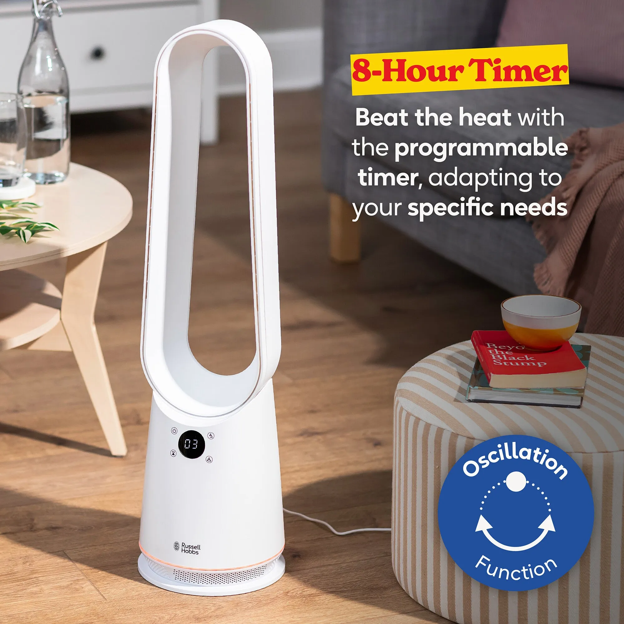 Russell Hobbs RHBLDL25 Bladeless Cool and Heat in White