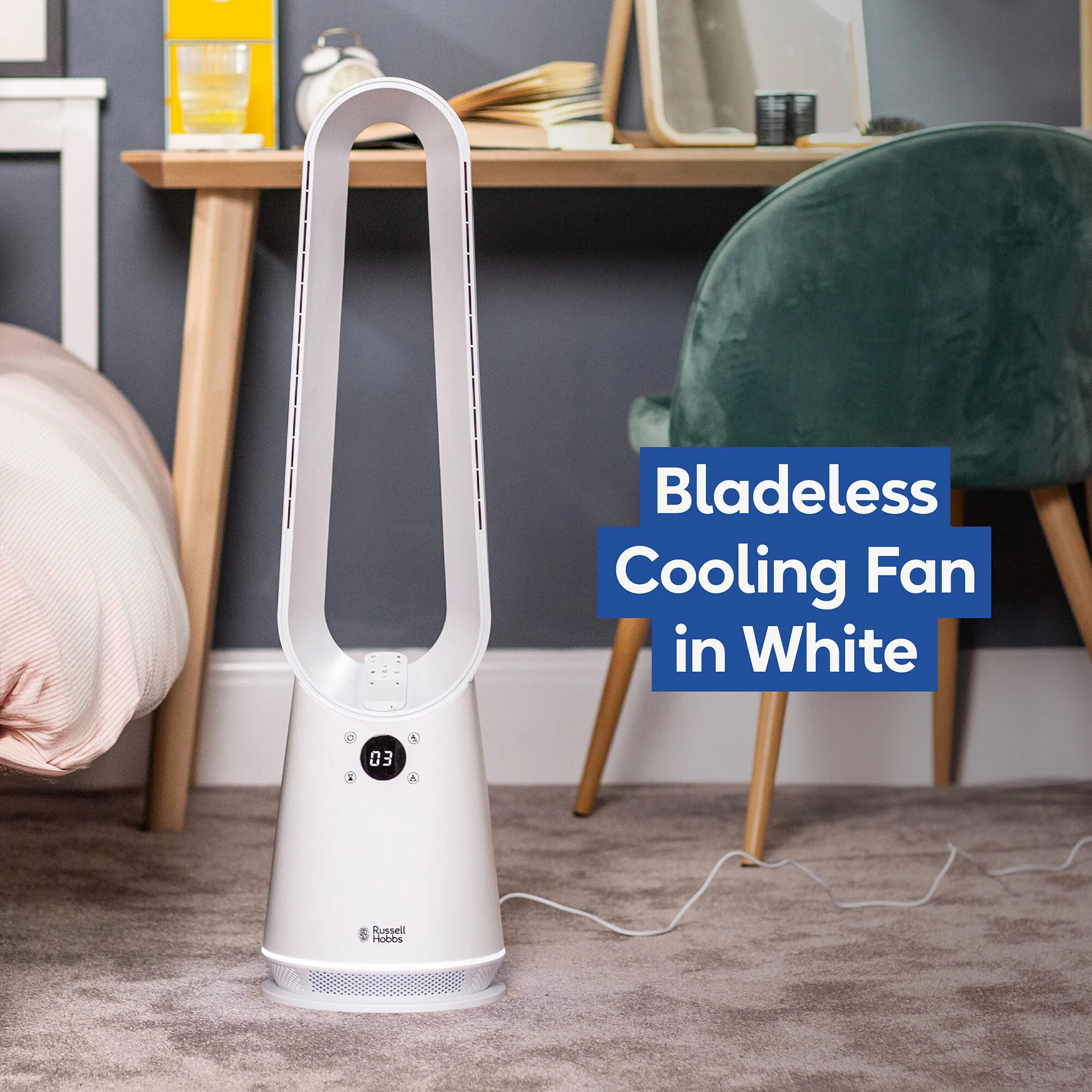 Russell Hobbs RHBLDL25 Bladeless Cool and Heat in White