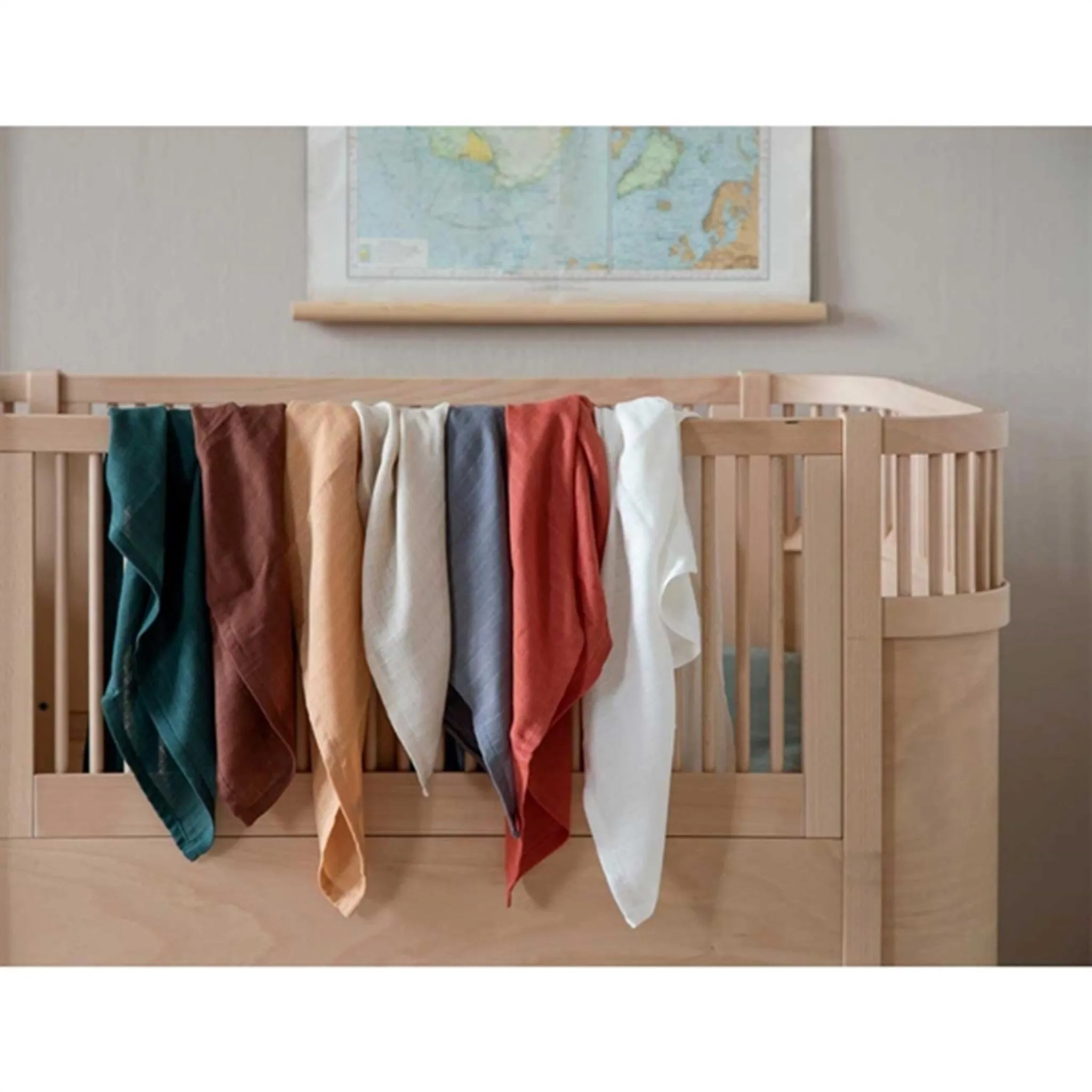 Sebra Muslin Cloths Pixie Dragon Colours 7-pack