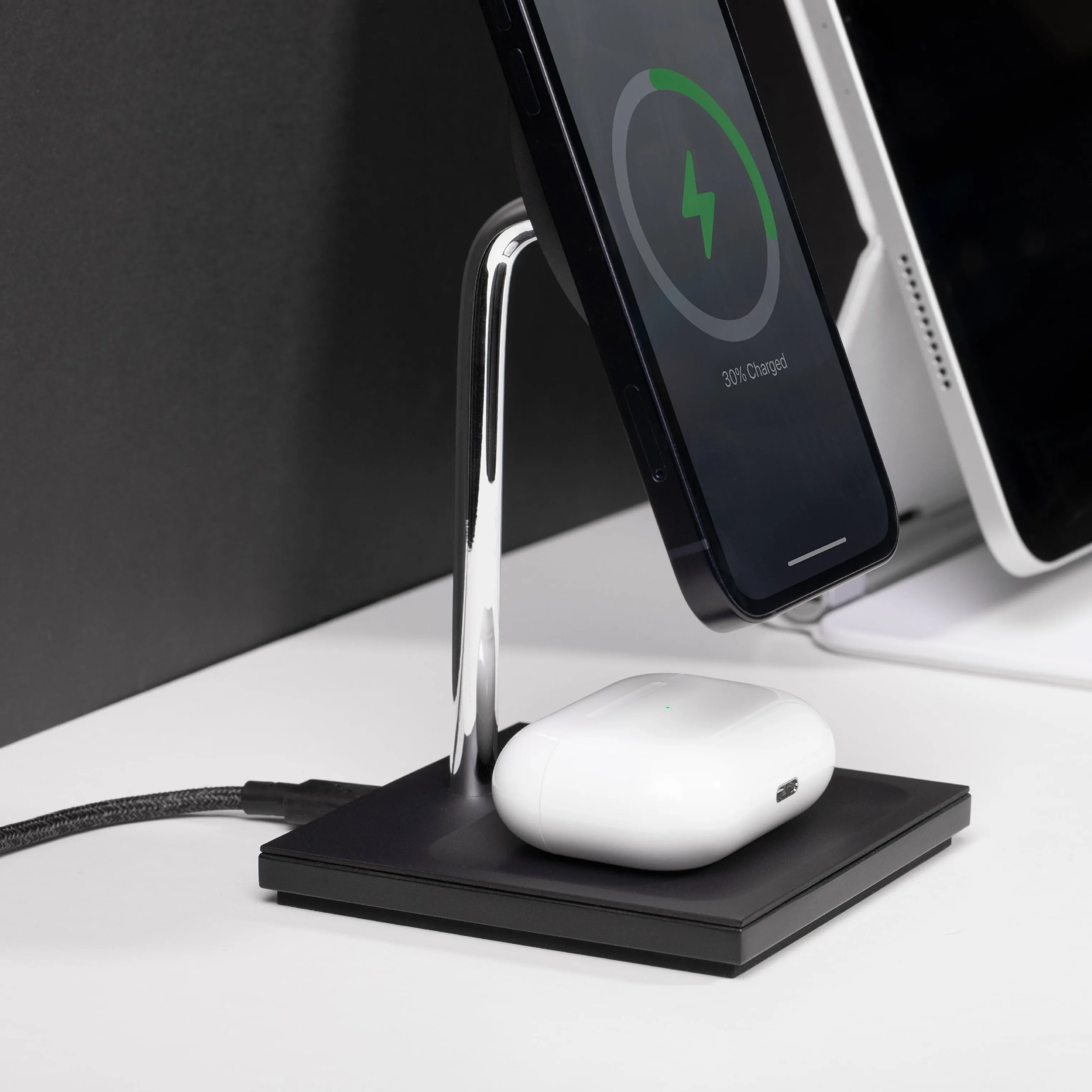 Snap 2-in-1 Magnetic Wireless Charger | Black