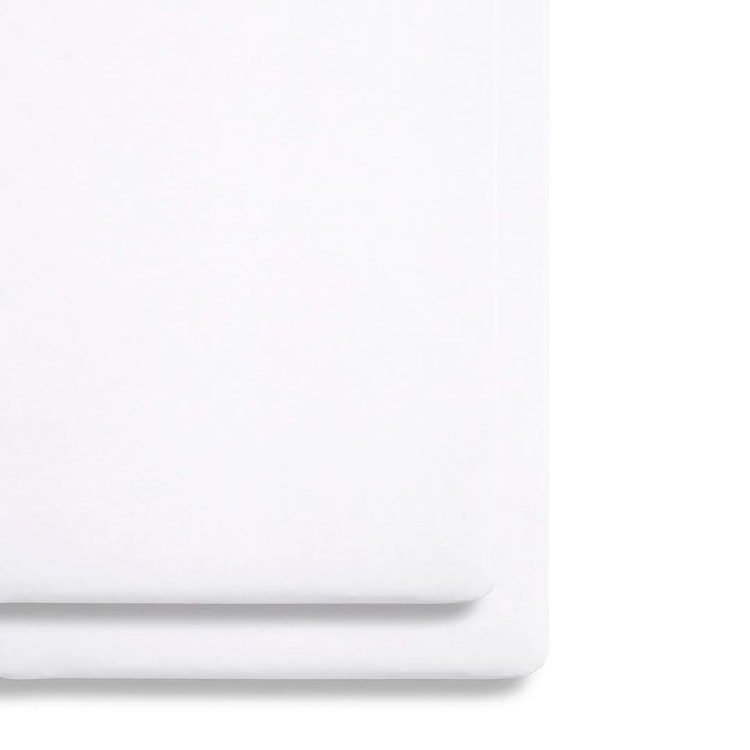 Snuz Crib Fitted Sheets - White - 2 Pack