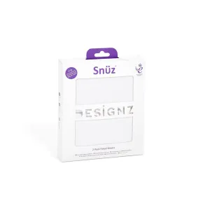 Snuz Crib Fitted Sheets - White - 2 Pack