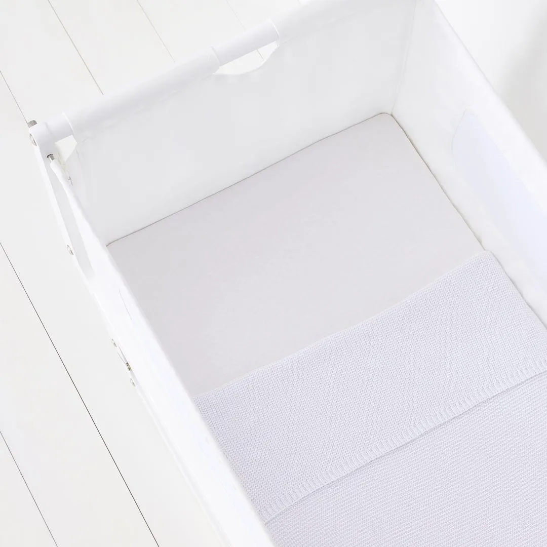Snuz Crib Fitted Sheets - White - 2 Pack