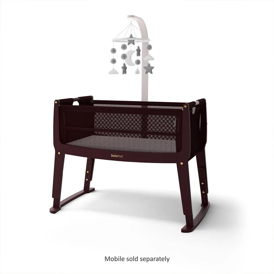 Snuz SnuzPod Studio Bedside Crib - Rome Burgundy
