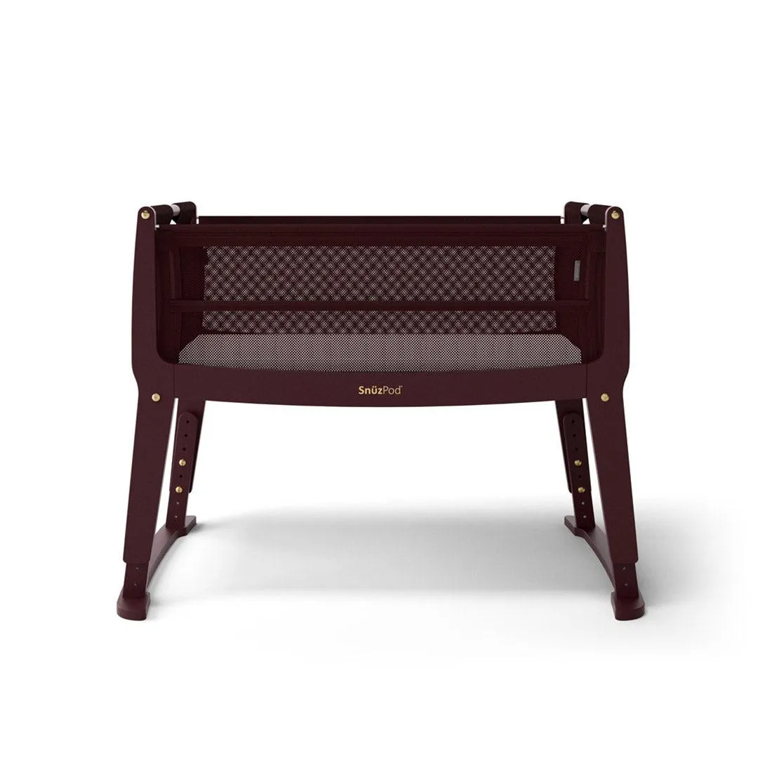 Snuz SnuzPod Studio Bedside Crib - Rome Burgundy