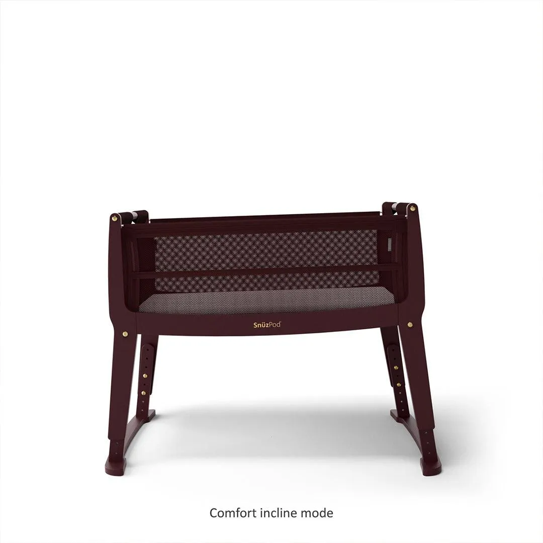 Snuz SnuzPod Studio Bedside Crib - Rome Burgundy