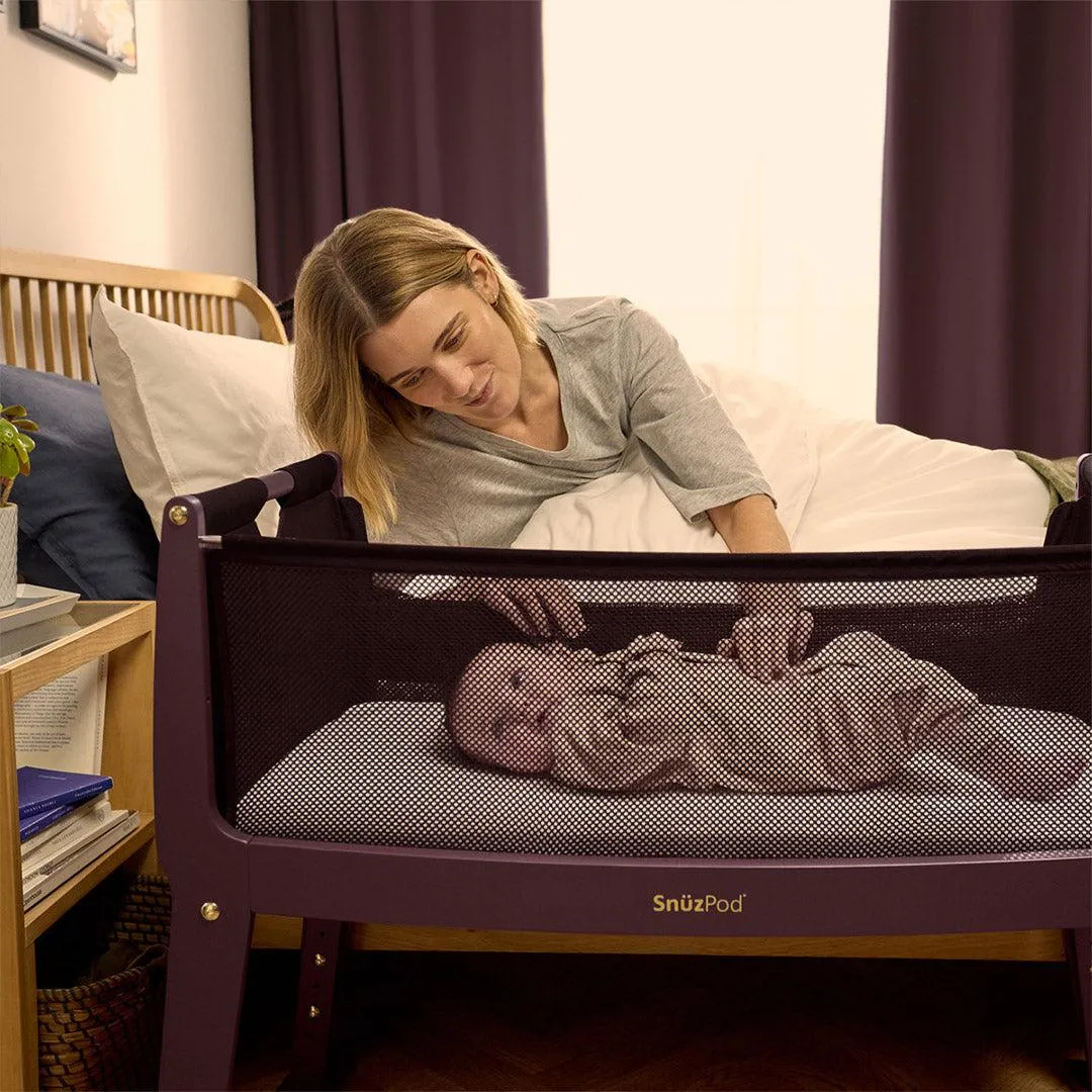 Snuz SnuzPod Studio Bedside Crib - Rome Burgundy