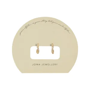 Soul Shine Pav Wave Hoop Earrings | Gold Plated