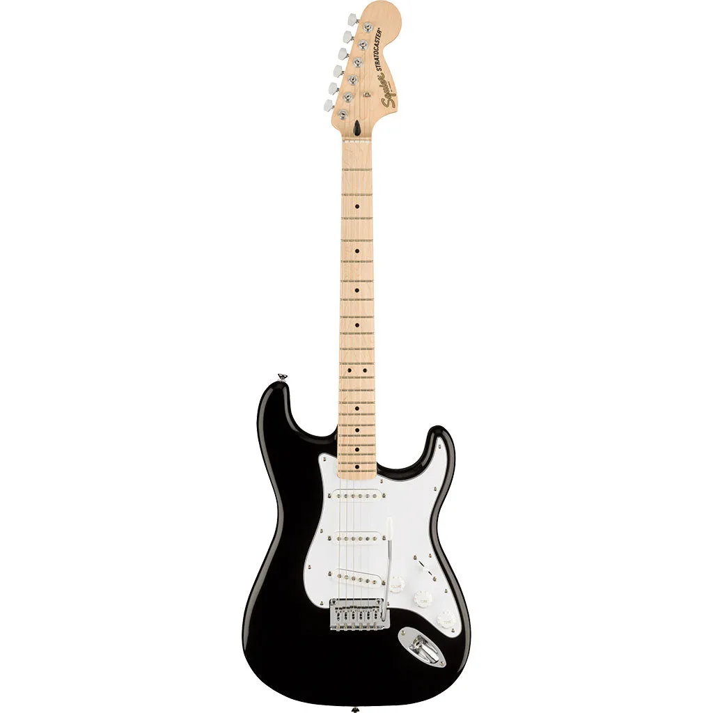 Squier - Affinity Series Stratocaster, Maple Fingerboard, White Pickguard, Black