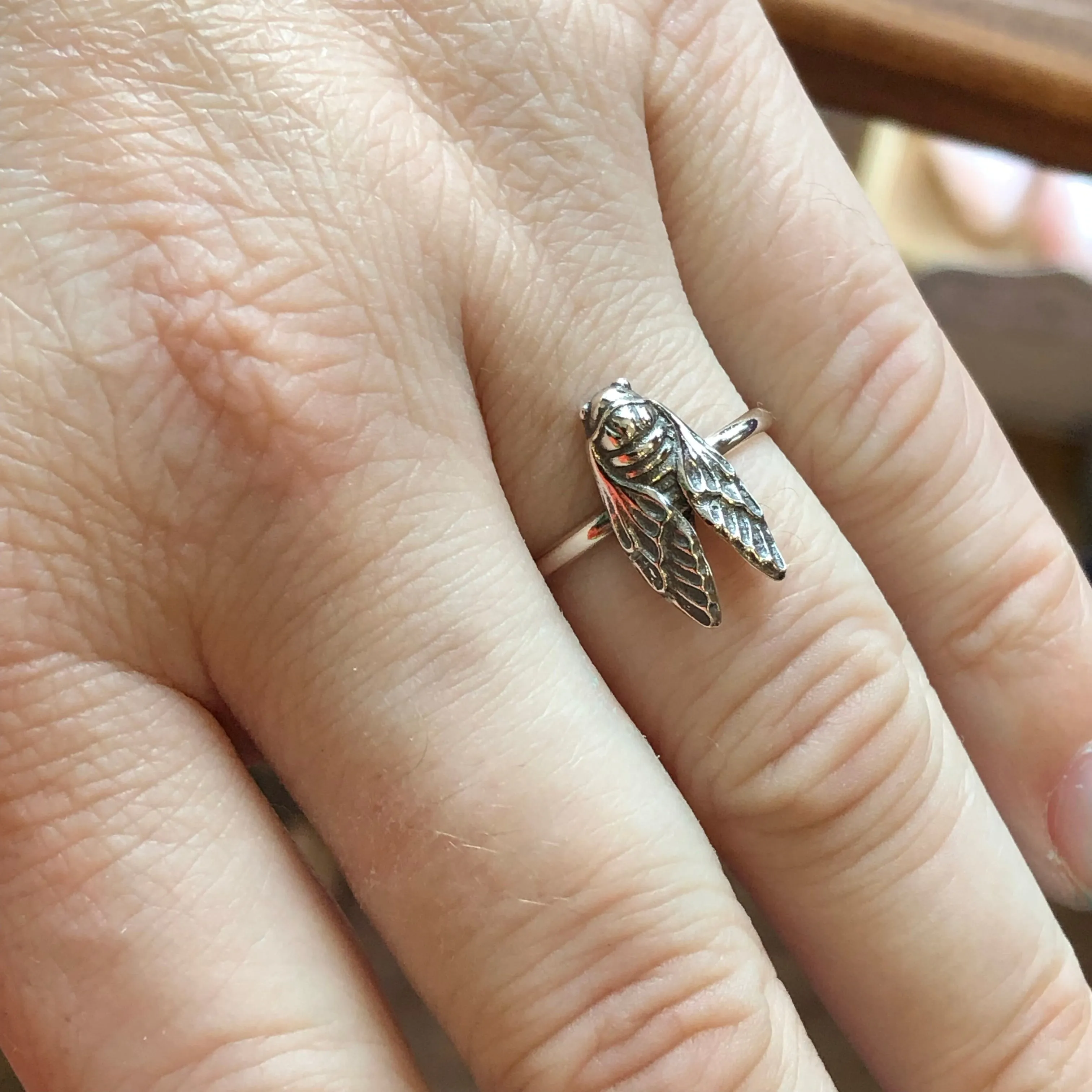 Sterling Silver Cicada Ring
